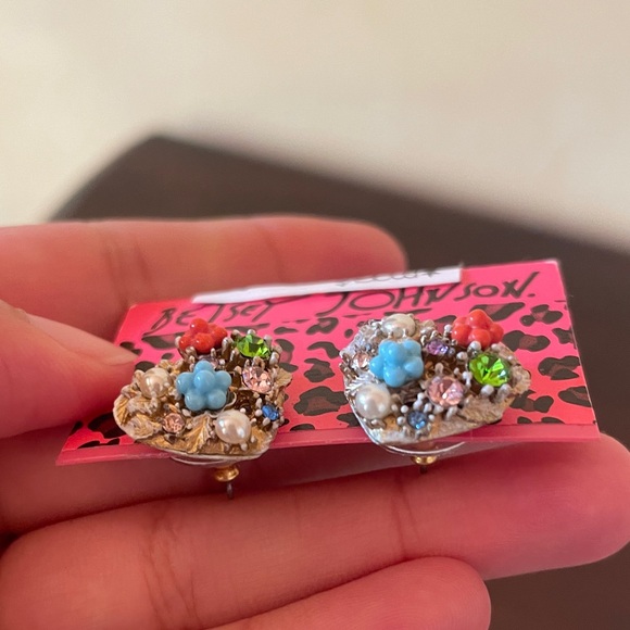 Betsey Johnson Multicolor Heart Earrings - Picture 4 of 5